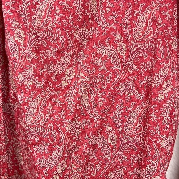 Lauren Ralph Lauren vintage large western red/white paisley/floral shirt - Picture 3 of 5